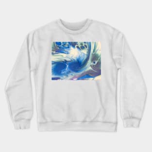 Aqua Blue Ocean Wave Crewneck Sweatshirt